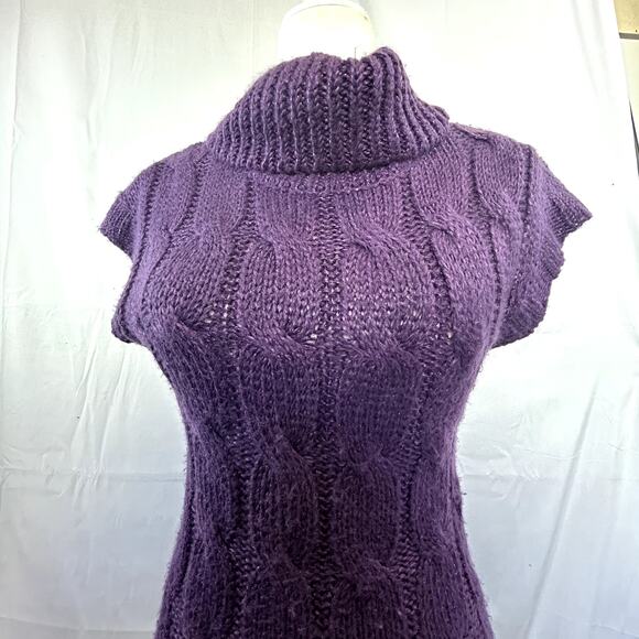 ANA Size Small Purple vest sweater A new Approach pull over roll over collar - Picture 8 of 10